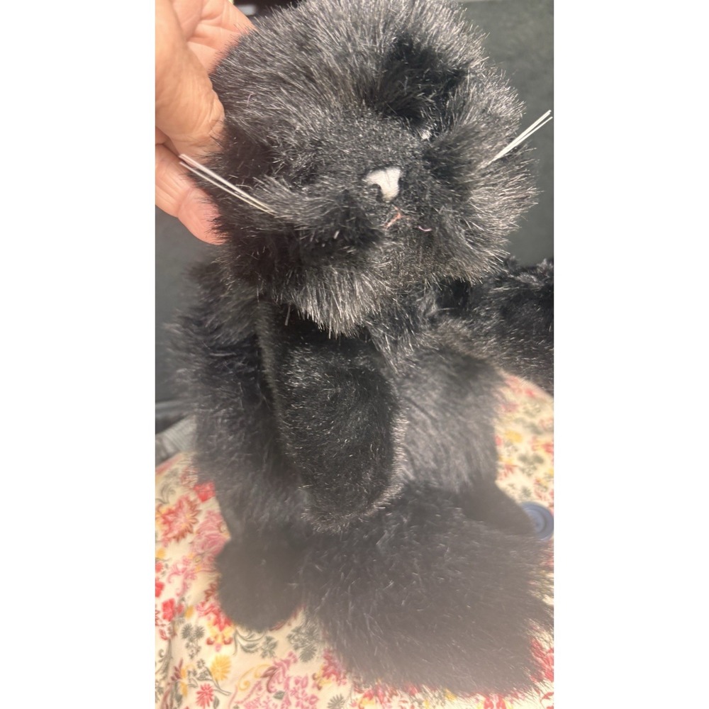 Vintage Ty Beanie Babies Classic Coal The Black Cat Kitten Plush 1996 Tag Tush